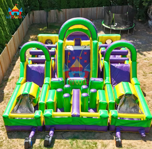 บ้านลมพร้อมสไลเดอร์ เครื่องเล่นเป่าลม สนามกีฬาเป่าลมสำหรับผู้ใหญ่ งานปาร์ตี้กลางแจ้งธีมมาร์ดิกราส์สำหรับเด็ก - Product Image 2