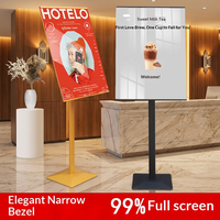 Support publicitaire sur pied pour centre commercial avec panneau d'affichage rotatif en fer pour affiches promotionnelles, style minimaliste moderne
