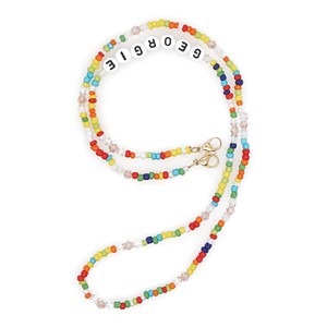 Go2boho Cadena de enmascaramiento para Gril Collar con letras bohemias Cadenas de gafas de sol arcoíris - Product Image 1