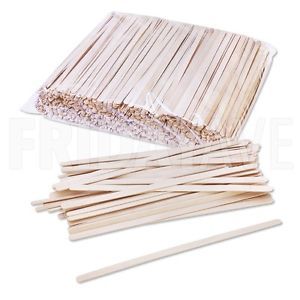 5.5 inch dài thẳng Vòng cuối dùng một lần cà phê bằng gỗ khuấy - Product Image 3