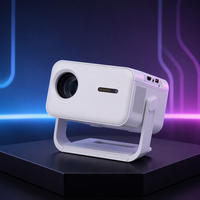 Proyektor Portabel J350 LED 1080P 350ANSI dengan Speaker Terintegrasi, WiFi 2.4G+5.0G, LCD Smart Android 14, 8GB, 4K Home Theater