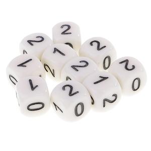 10 pezzi 16mm numeri Set quadrati in lega di zinco acrilico plastico per giochi da tavolo promozioni matematiche - Product Image 4