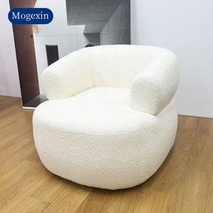 Conjunto de sillón y sofá de lujo informal nórdico, muebles de madera de Villa de diseñador para sala de estar, sofá con pies de madera para apartamento en casa - Product Image 1