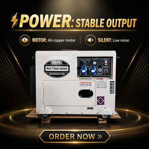 RTH 10KW/12.5kVA 家用静音柴油发电机组，带ATS，开放式机架，220V-480V，热销型号2026 - Product Image 1