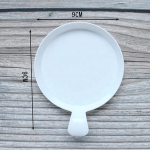 Plateau à <span class=keywords><strong>Pizza</strong></span> carré rond blanc pur Restaurant Snack plat de nourriture occidentale assiette de petit déjeuner à la maison - Product Image 6