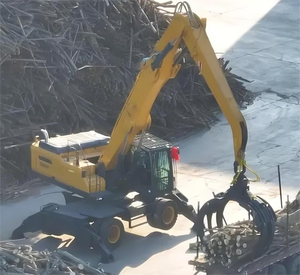 Manutentionnaire hydraulique à roues XE480WGM de 48 tonnes, avec grappin multi-dents de 1 m3 - Product Image 5