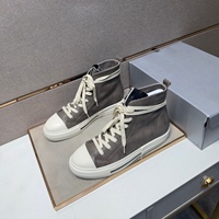 Chaussures de marche décontractées unisexes rétro sportives montantes en cuir véritable à lacets, souples et antidérapantes, confortables