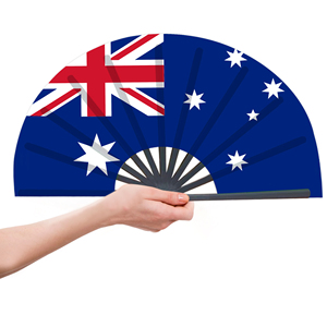 Abanicos Plegables de Bambú con la Bandera de Australia al por Mayor, Abanico de Mano para Carnaval, Boda, Festival, Fiesta, Agencia de Viajes - Product Image 3