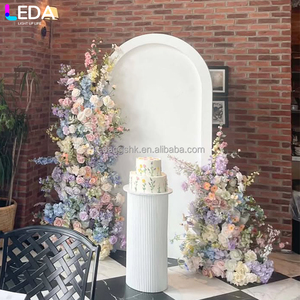 อุปกรณ์ตกแต่งงานแต่งงาน LEDA ของตกแต่งงานอีเว้นท์ ฉากหลังแขวนสีขาวเรียบหรู - Product Image 1