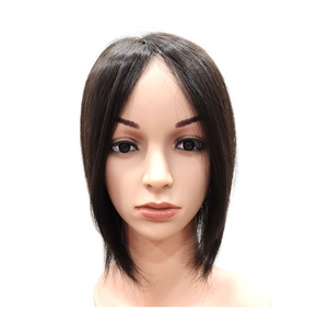 Perruque coréenne Cosmo en cheveux humains de qualité supérieure (20x18) - 10 pouces, lisse et soyeuse, aspect naturel, pour usage professionnel en salon - Product Image 1