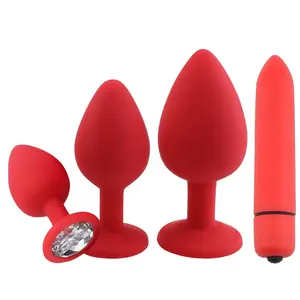 Hot Selling Siliconen Sieraden Dildo Vibrator Seksspeeltjes Voor Vrouw Prostaat Massager Kogel Vibrator Anale Butt Plug Voor Mannen