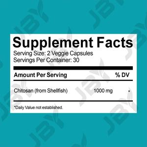 JBY 1000mg 키틴 키토산 캡슐 키토산 슬리밍 캡슐 가격 식품 등급 건강 보조제 키토산 캡슐 - Product Image 3