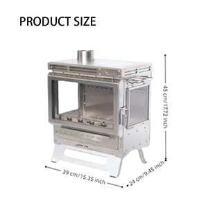 Poêle à <span class=keywords><strong>bois</strong></span> pour tente de camping d'hiver en acier inoxydable de haute qualité et à haute valeur calorifique INBESTCAMP ODM - Product Image 4