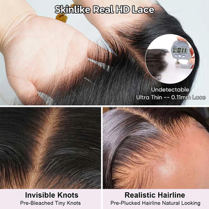 วิกผมลูกไม้ HD <span class=keywords><strong>ผม</strong></span>แท้บริ<span class=keywords><strong>ส</strong></span>ุทธิ์ ความหนาแน่น 250, วิกผมลอนคลื่นยาว 30 นิ้ว วิกผมแท้แบบมีเชือกผูกด้านหน้า, วิกผมแท้บราซิลแบบไม่ต้องใช้กาว - Product Image 4