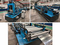 Machine de profilage automatique Purline CZ deux-en-un interchangeable pour la fabrication de poutres en Z en acier, équipement PLC, moteur et roulement