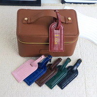 Ensemble de coffret cadeau de luxe avec porte-cartes de voyage, étiquette de bagage et couverture de passeport en cuir PU personnalisé avec logo et motif crocodile