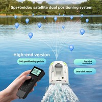 Pencari ikan, kapal Remote satu tombol memancing ikan dengan kontrol 500m kekuatan tinggi GPS 12V 3 kecepatan dapat disesuaikan kapasitas beban 2kg