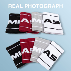 Mkas מותאם אישית צלב sweatbands זיעה רצועות זיעה עם לוגו ספורט פרק כף יד הרמת צמיד דחיסה - Product Image 3