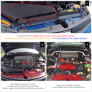 Plaque de refroidissement de <span class=keywords><strong>radiateur</strong></span> en <span class=keywords><strong>aluminium</strong></span>, panneau de protection/pare-brise pour Subaru Impreza WRX & STI 08-14, augmentation de l'efficacité de refroidissement avec matériel - Product Image 6