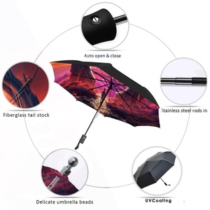 Wholesale Promotional Plain Travel Custom Mini Ultralight Fiberglass 3 Fold <b>Umbrellas</b> with Logo,paraguas - Product Image 3