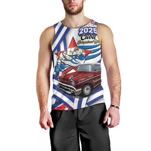 <span class=keywords><strong>Cuba</strong></span> Día DE LA Independencia Hombres Tank Top Cuban Trogon Mix Hedychium Coronarium Venta al por mayor <span class=keywords><strong>Cuba</strong></span> Tank Top - Product Image 5