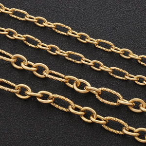 Stainless Steel Oval <b>Chain</b> 3:1 Smooth <b>Cross</b> For Bracelet Making Steel Gold Plated Jewelry Findings H1600 - Product Image 4