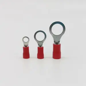 RV serie nylon PVC koperen messing voorgeisoleerde ring terminals aan JTK type connector draad rond koud geperst