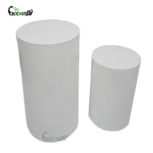 White round display plinths cylinder table set Acrylic cylinder display for exhibitions weddings