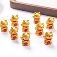 Mini figurine de chat porte-bonheur en résine, accessoire de décoration pour aménagement paysager miniature, technique de pulvérisation d'huile, sac surprise, voiture