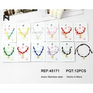 Bracciale con nodo a sette stelle in acciaio inossidabile Gold Eye, fatto a mano, set da 12 pezzi - Product Image 1