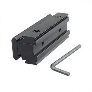 Adaptateur à rainures multiples G0011-2B 11-20mm usiné CNC, ultra-léger, noir mat, base longue fixe pour observation extérieure - Product Image 6