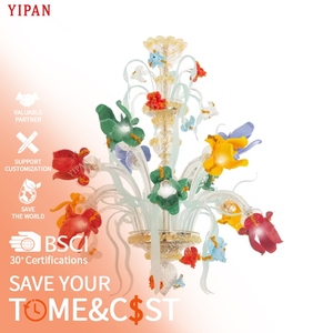 Lampadario a Sospensione in Vetro a Forma di Fiore Personalizzato, Creativo, per Clubhouse, Casa, <span class=keywords><strong>Ufficio</strong></span>, con LED - Product Image 1