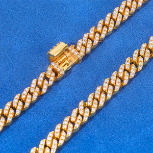 Pass Diamond Tester <b>VVS</b> Moissanite Cuban <b>Chain</b> with GRA 18K Gold Vermeil 925 Silver Custom Handmade Hip Hop Iced Out Men Jewelry - Product Image 6