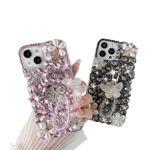 Fashion Girls Dowager Shining Bling Phone Cases Luxury Bling Bling Diamond Mobile Phone Case for Samsung S21 S22 S30 Plus