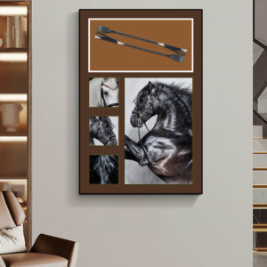 Özel yüksek kaliteli at duvar sanatı özel Modern tasarımlar boyama duvar dekor basit Modern dekoratif boyama - Product Image 2