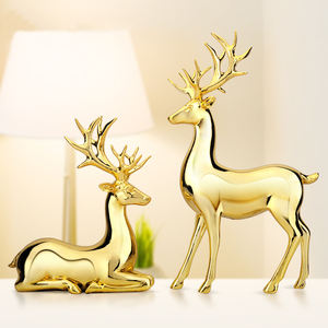 2025年 メーカー直販 高級樹脂製 塗装済み 環境に優しい鹿の彫刻 ホームデコレーション 光沢のあるカップル像 - Product Image 2