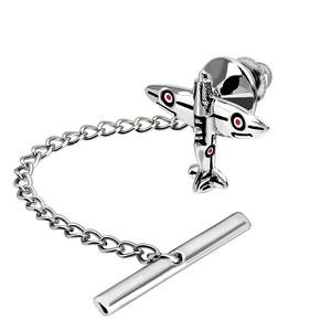 Fabrik Neuankömmling Air <span class=keywords><strong>Plane</strong></span> Shape Manschetten knöpfe mit Ketten Silber Edelstahl Tie Tack für Männer Geschenke - Product Image 2
