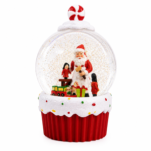 Vente en gros d'usine : Nouveauté ! Boîte à musique exquise de Noël, boule de bonbons, ornement, globe à neige, lampe artisanale - Product Image 5