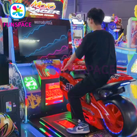 Funspace prix d'usine simulateur de moto de conduite d'arcade machine de jeu de course de moto vidéo à jetons