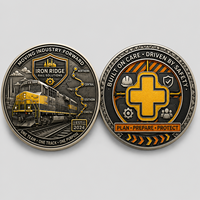 Pièce de monnaie personnalisée Iron Ridge Rescue en nickel noir, émail souple, design double face, pièce de défi pour cadeau de reconnaissance, gravure laser
