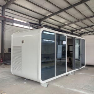Villa Capsule Spatiale Minimaliste <span class=keywords><strong>Premium</strong></span> 20 et 40 pieds, Maison Conteneur Apple Cabin Respirante en Kit Plat, pour Bureau, Magasin, Centre Commercial, Hôtel, Extérieur - Product Image 5