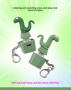 Nouveau porte-clés électronique anti-stress avec son de lézard et serpent, éclairage dynamique et fonction de pression sonore - Product Image 4