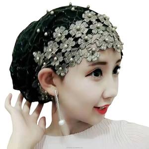 YASEEN - Pañuelo para la Cabeza con Cuentas y Encaje, Transpirable, Estilo Islámico, para Mujer, Nuevo y Popular en Verano - Product Image 1