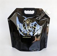 Emballage plastique personnalisé pour savon liquide, shampoing, détergent à lessive, poche souple Doypack de bonne qualité avec bec verseur latéral
