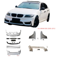 Body kit kualitas tinggi, kit bodi 3 Seri E90 LCI upgrade gaya M4 dengan kisi bumper mobil