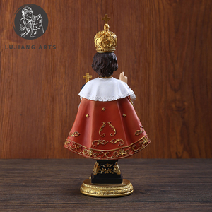 11 pouces Catholique Infant Jésus de <span class=keywords><strong>Prague</strong></span> Statue Résine Jésus Sculpture Décoration Infantile Jésus de <span class=keywords><strong>Prague</strong></span> Figurine Cadeau Religieux - Product Image 4