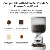 Distributeur automatique de nourriture pour animaux de compagnie avec caméra 480P, 3,7 L, contrôle par application, enregistrement vocal de 10 secondes, interphone vocal, alimentation programmée, distributeur de nourriture pour chats et chiens