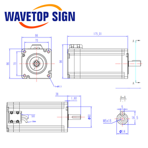 WaveTopSign JMC Nema34 3Phase 12N.m <strong>Closed</strong> <strong>Loop</strong> Stepper <strong>Servo</strong> <strong>Motor</strong> Driver Kits 2000RPM Hybrid <strong>Encoder</strong> 3HSS2208H+86J12156EC - Product Image 5