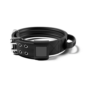 Fermoir en métal durable testé sous pression, collier de chien tactique robuste réglable avec motif personnalisé doublé de néoprène avec poignée souple - Product Image 1