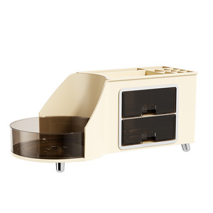 Drawer Style Rotating Cosmetic <b>Storage</b> <b>Box</b> With Drawers For Makeup Brush Lipstick Eyeshadow Palette Desktop Organizer - Product Image 5